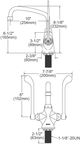 Elkay Chrome Single Hole Concealed Deck Faucet with 10" Arc Tube Spout and 6" Wristblade Handles-1