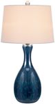Cal® Lighting & Accessories Gourd Style 2-Piece Antique Blue Luster Table Lamp Set-1