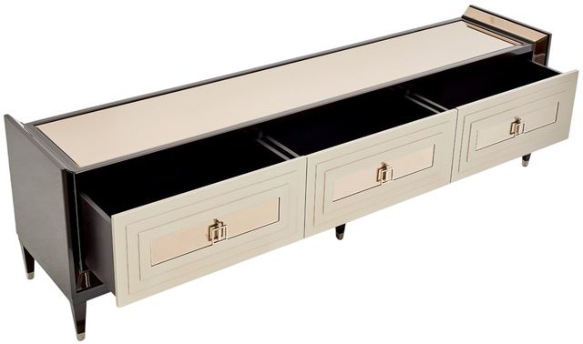 Michael Amini® Lousanne Glossy Mocha Sand Media Cabinet-3