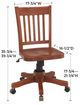 Whittier Wood® Furniture McKenzie Hawthorne Glazed Antique Cherry Office Chair-2