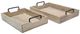 A & B Home Periyar 2-Piece Rustic Decorative Tray Set-1