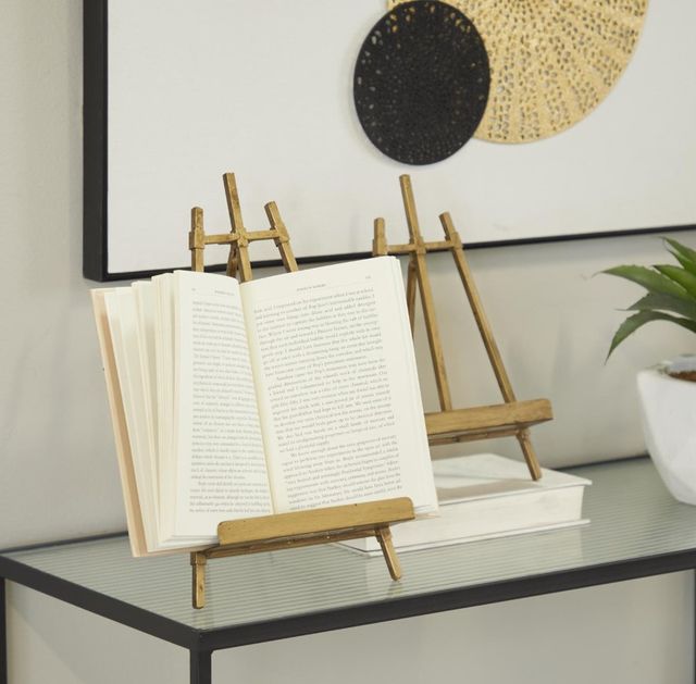 Deco Marche 2-Piece Gold Display Easel with Foldable Stand Set-4