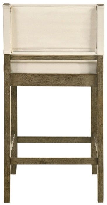 Armen Living Yaneli 2-Piece Putty Brown/White Counter Stool Set-3