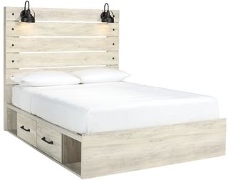 Signature Design by Ashley® Cambeck Whitewash Queen 2-Drawer Storage Panel Bed