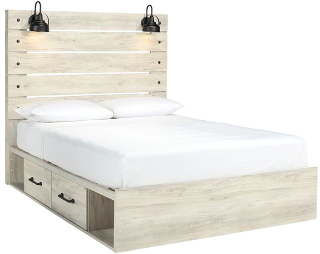 Signature Design by Ashley® Cambeck Whitewash Queen 2-Drawer Storage Panel Bed-0