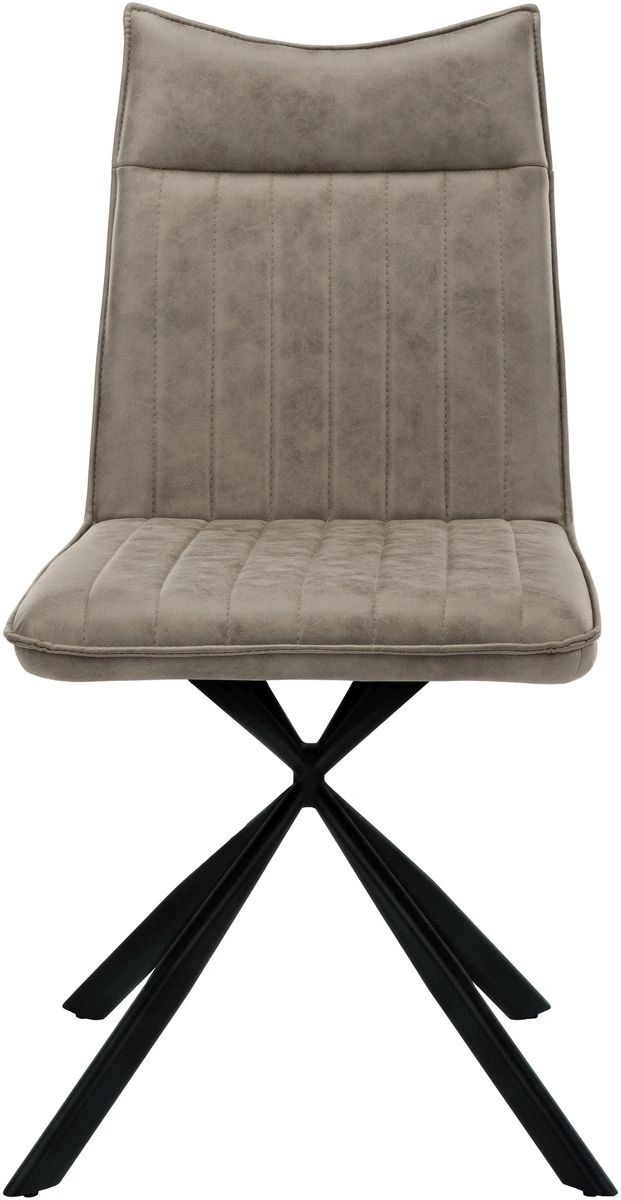Monarch Specialties Inc. 2-Piece Black/Taupe Starburst Side Chair Set-2