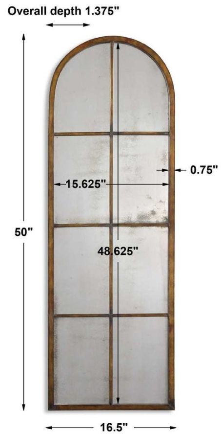 Uttermost® Amiel Bronze Arched Mirror-3