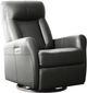 Primo™ International Colorado Crescent Premium PU Dark Grey Power Swivel Glider Recliner-0