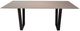 Bermex® Customizable Tinted Glass Top Dining Table with Black Legs-1