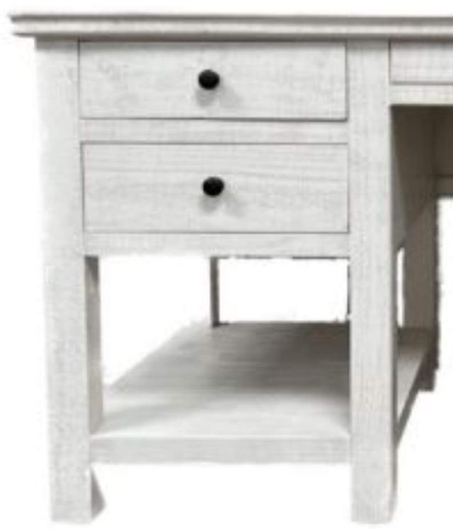 Million Dollar Rustic Denver Frosted White Desk-1