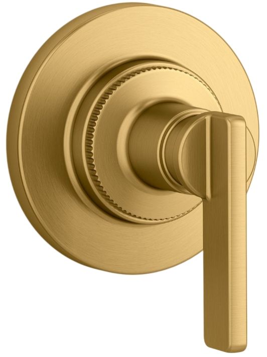 KOHLER® Castia® by Studio McGee MasterShower® Vibrant Brushed Moderne Brass Transfer Valve Trim with Lever Handle-0