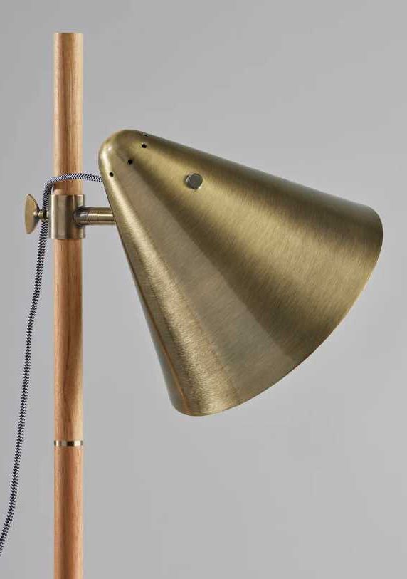 Adesso® Bryn Antique Brass Floor Lamp-2