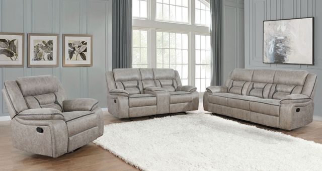 Coaster® Greer 3-Piece Taupe Manual Reclining Living Room Set-1