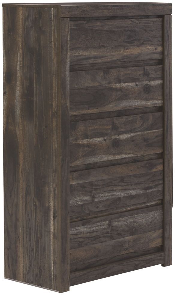 Benchcraft® Vay Bay 6-Piece Charcoal King Bookcase Panel Bed Set-2