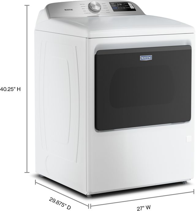 Maytag® 7.4 Cu. Ft. White Smart Front Load Gas Dryer with Extra Power-2
