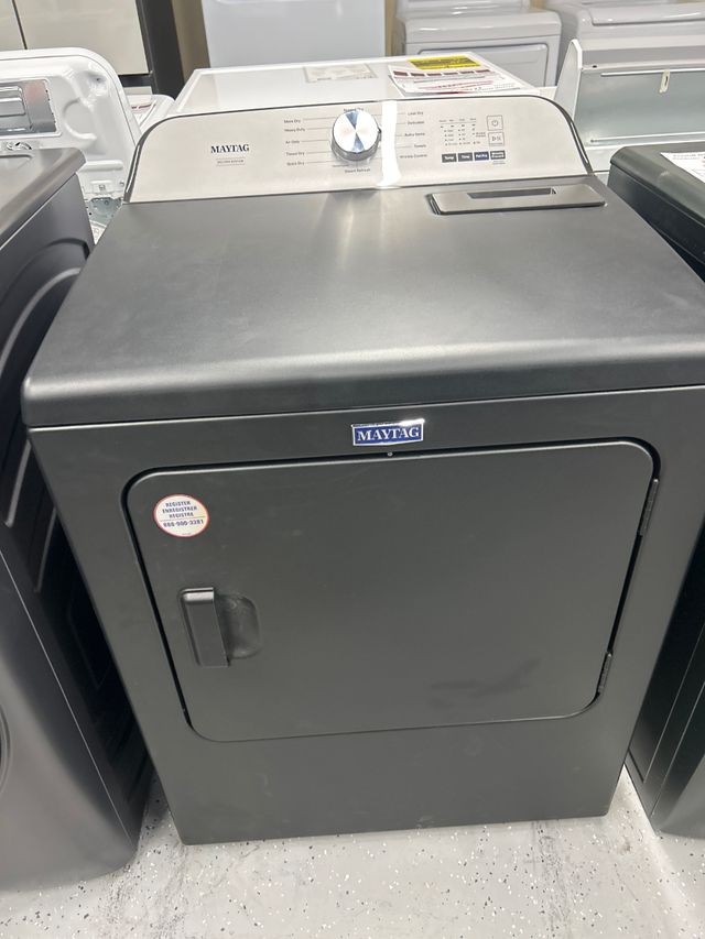 OUT OF BOX Maytag® Pet Pro System 7.0 Cu. Ft. Volcano Black Front Load Electric Dryer -0