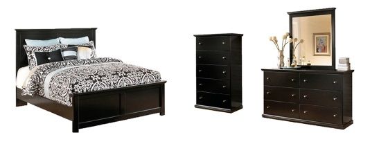Signature Design by Ashley® Maribel 3-Piece Black King Panel Bed Set-0