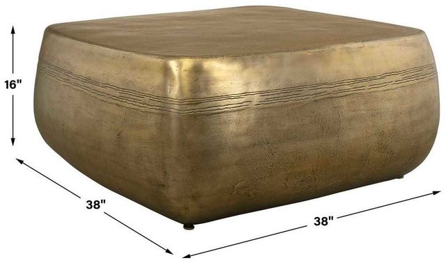 Uttermost® Saguaro Aged Brass Aluminum Indoor-Outdoor Coffee Table-1