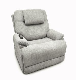 Flexsteel® Zecliner Petite Light Grey Power Lift and Sleep Recliner with Power Headrest and Lumbar