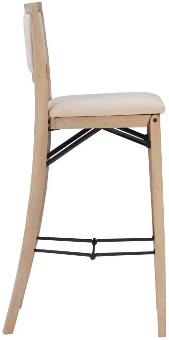 Linon Keira Gray Wash Folding Bar Stool-3