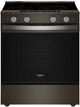 Whirlpool® 30" Black-on-Stainless Slide-In Electric Range with Air Cooking Technology, No Preheat Air Fry, WipeClean™ Coating, Steam/Self Clean and High Speed Preheat-0