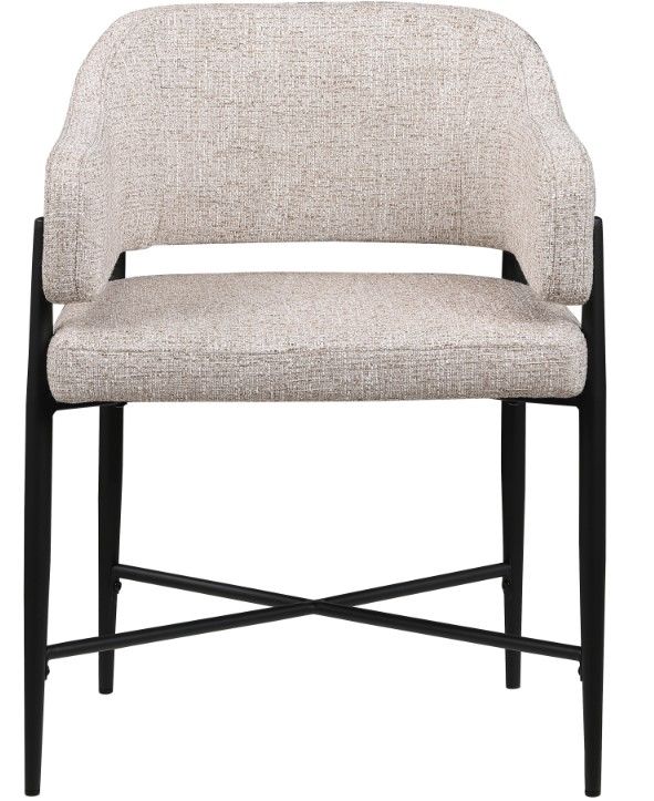 Meridian Furniture Dame Beige/Black Upholstered Dining Chair-1