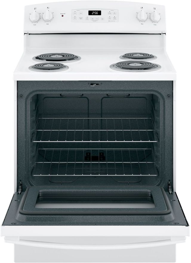 GE® 30" White Freestanding Electric Range-3