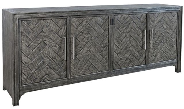 Jofran Inc. Gramercy Platinum 4-Door Accent Cabinet-0