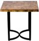 A & B Home Distressed Side Table with Matte Black Base-2