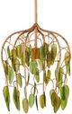 Currey & Company Midsummer Brass/Green Pendant-2