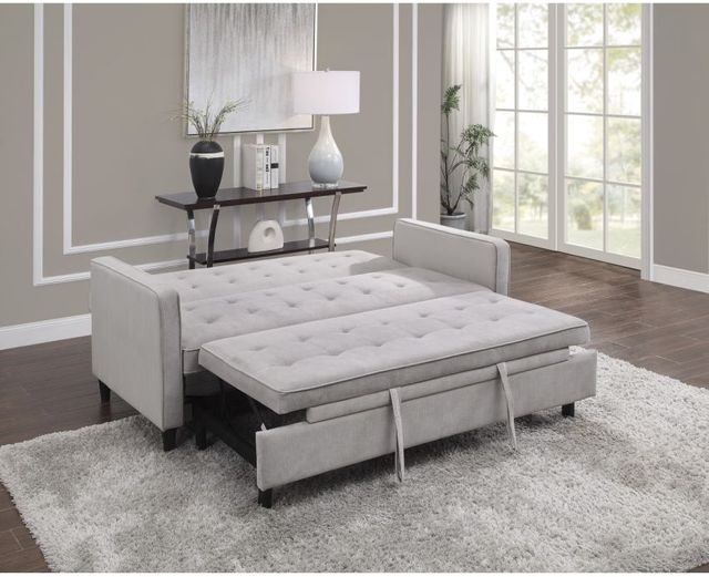 Homelegance® Strader Gray Convertible Studio Sofa with Pull-out Bed