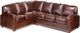 Campio Furniture Legacy Leather Chicago Dark Brown Sectional Sofa Set-0