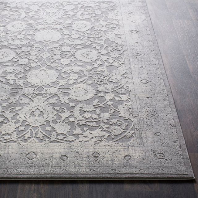 Surya Tibetan Medium Gray 3'x12' Runner Rug-3