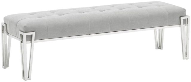 Michael Amini® Rose Gray Accent Bench-0