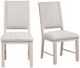 Crestview Collection Willow 2-Piece White Upholstered Side Chair Set-4