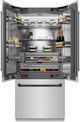 ZLINE Autograph Edition 36" 19.6 Cu. Ft. Stainless Steel Built-In French Door Refrigerator with Matte Black Accents-3