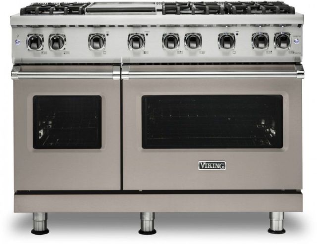 Viking® 5 Series 48" Pacific Grey Pro Style Liquid Propane Range with 12" Griddle-0