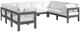 Meridian Furniture Nizuc 8-Piece Dark Gray/White Aluminum/Fabric Outdoor Patio Modular Sectional-0