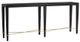 Currey & Company Verona Black Lacquered Linen Console Table-1