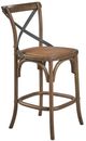 Furniture Classics Bentwood Brown Counter Stool with Metal Back-0