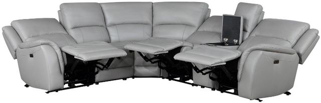 Steve Silver Co. Alexandria 6-Piece Stone L-Shape Power Reclining Sectional-1