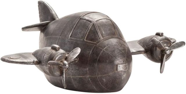 Crestview Collection Airplane Gray Statue-0
