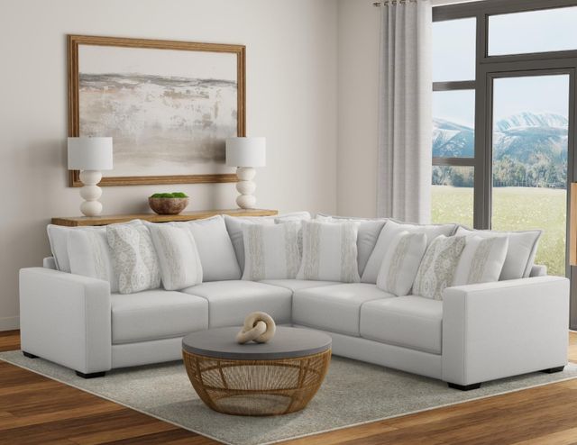 Corinthian Furniture 2-Piece Ecru L-Shape Sectional-1