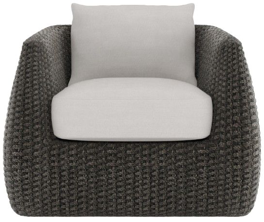 Bernhardt Sarene Bernhardt Exteriors Dark Thatch/White Fabric/Wicker Outdoor Chair-1