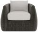 Bernhardt Sarene Bernhardt Exteriors Dark Thatch/White Fabric/Wicker Outdoor Chair-1