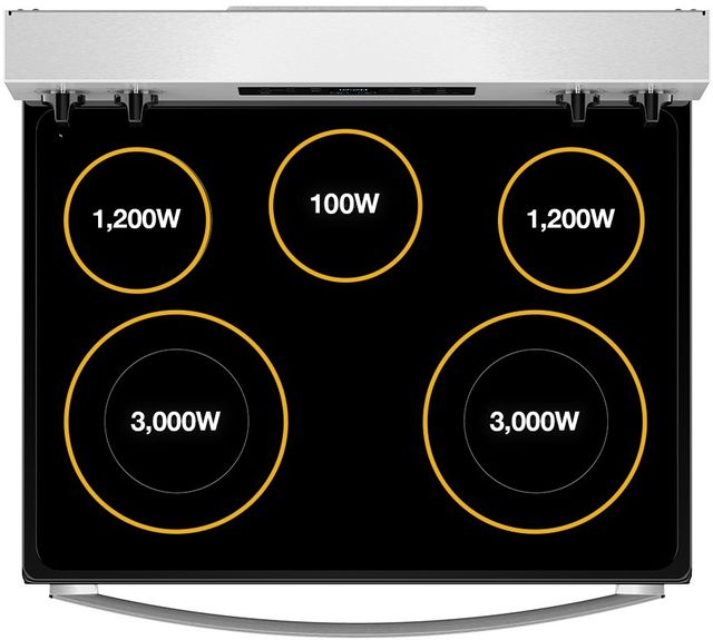Whirlpool® 30" Black Stainless Steel Freestanding Electric Range with Air Cooking Technology-4
