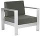 Zuo® Modern Cosmopolitan Gray/Silver Aluminum/Olefin Outdoor Armchair-0