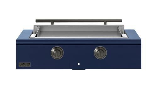 Caliber™ Rockwell Social 42" Cobalt Built-In Natural Gas Outdoor Griddle with Pewter Hardware-0