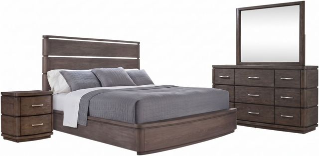 Liberty Furniture Cascade Falls 4-Piece Satin Espresso King Panel Bedroom Set-0