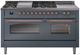 Ilve® Nostalgie II Series 60" Blue Grey Pro Style Dual Fuel Range-0